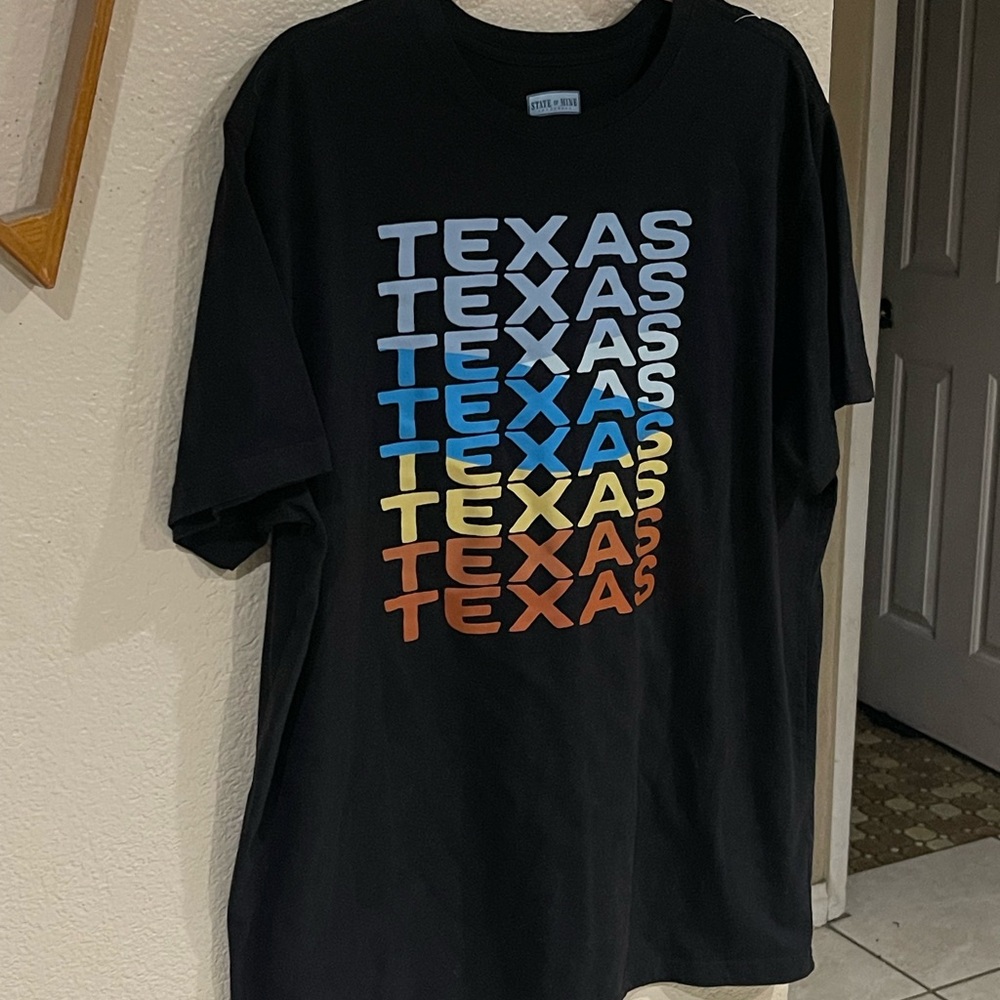 State of Mine Black Multicolor Texas Tee